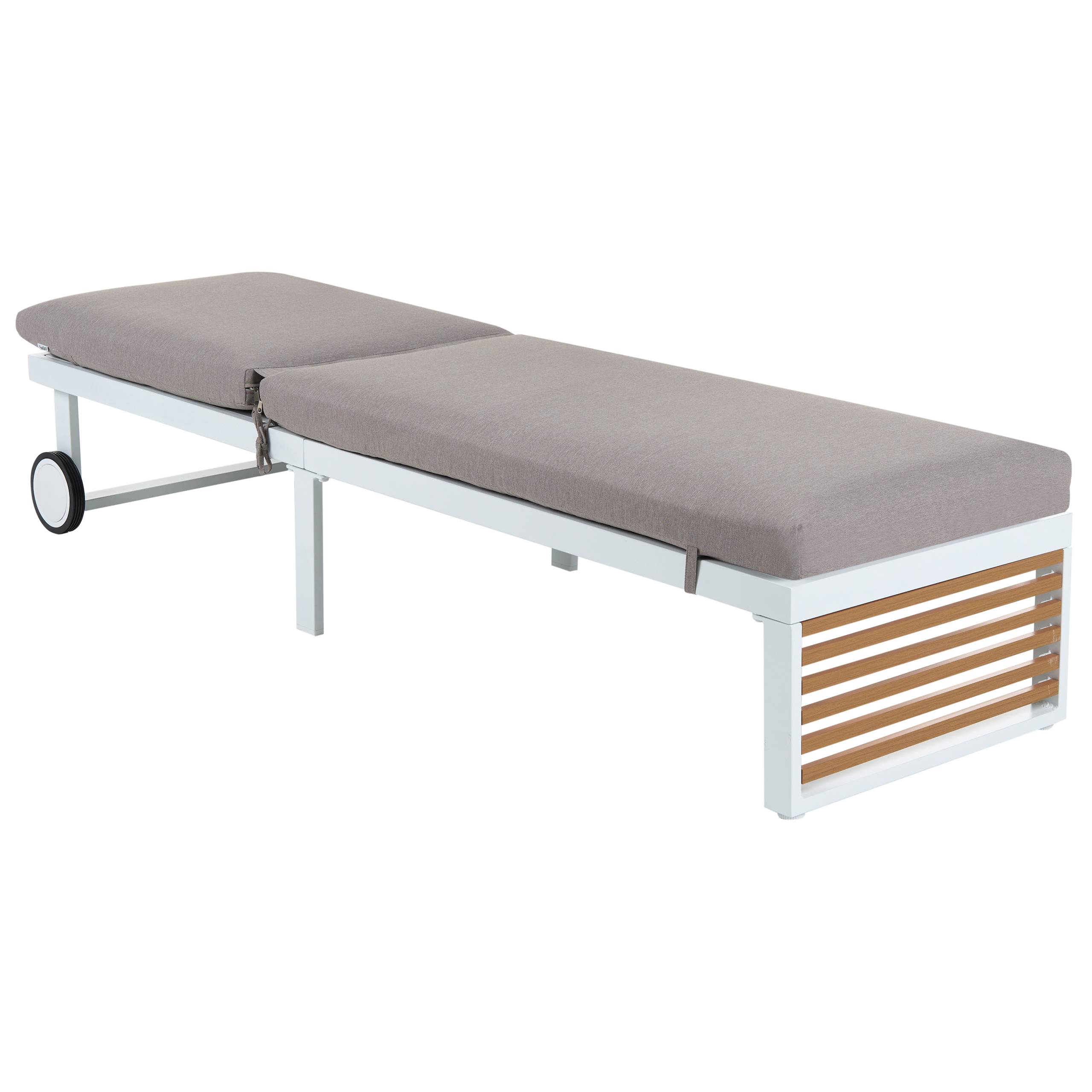 Beliani - Chaise longue Aluminium Gris VERDELLO - 190x60x87- Beliani - Image 5