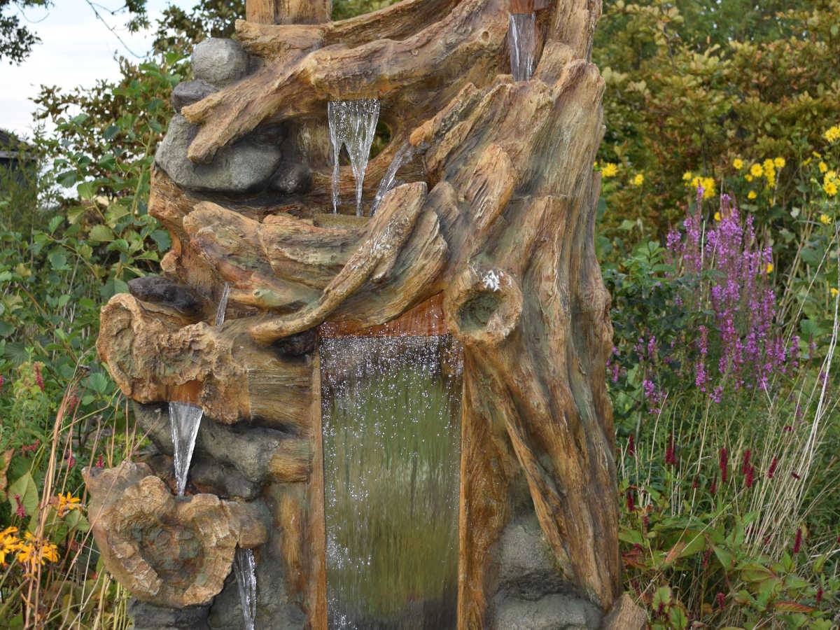 Ubbink - Fontaine de jardin Sartene vieux troncs d'arbre avec cascade et éclairage LED - Ubbink - Image 4
