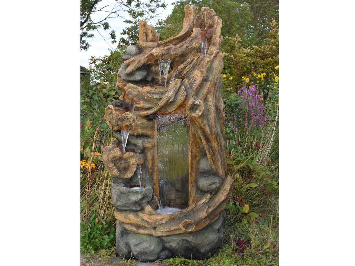 Ubbink - Fontaine de jardin Sartene vieux troncs d'arbre avec cascade et éclairage LED - Ubbink - Image 2