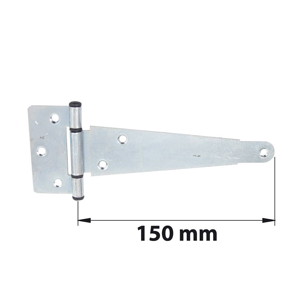 Afbat - Penture anglaise axe composite L. 150 mm acier zingué blanc