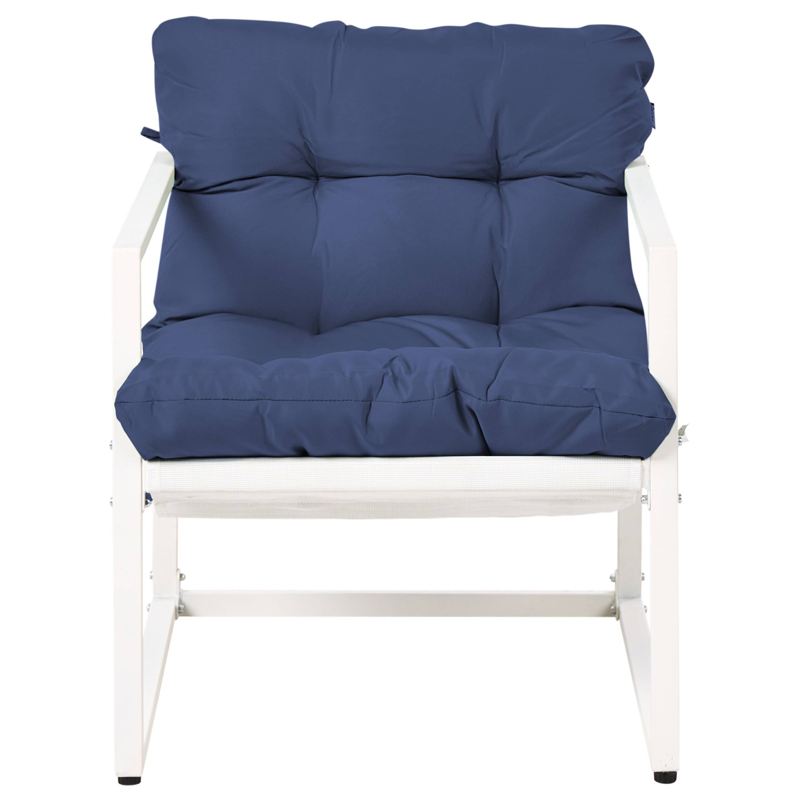 Beliani - Set de jardin, 4 Personnes Acier Bleu GARDA - 114x70x77- Beliani - Image 8