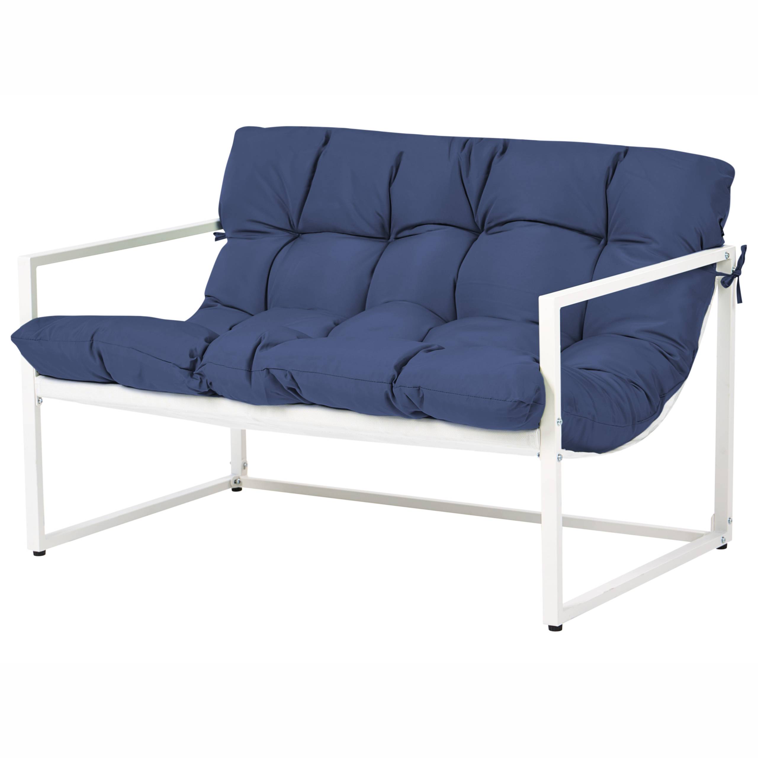 Beliani - Set de jardin, 4 Personnes Acier Bleu GARDA - 114x70x77- Beliani - Image 4
