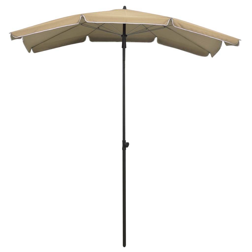 Helloshop26 - Parasol de jardin avec mât 200 x 130 cm taupe - Image 2