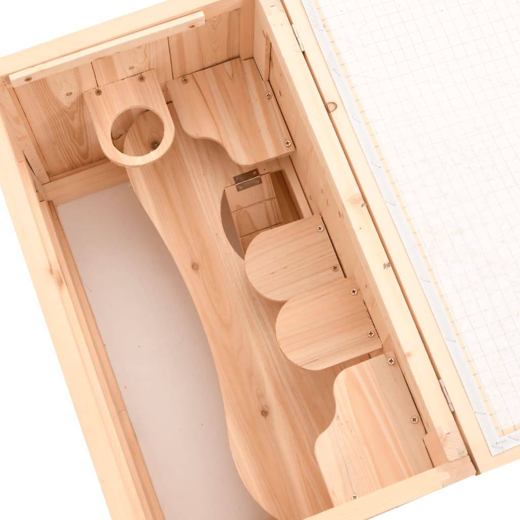 Cage à hamster - Cage pour hamsters 60x35,5x42 cm bois massif de sapin - Image 7