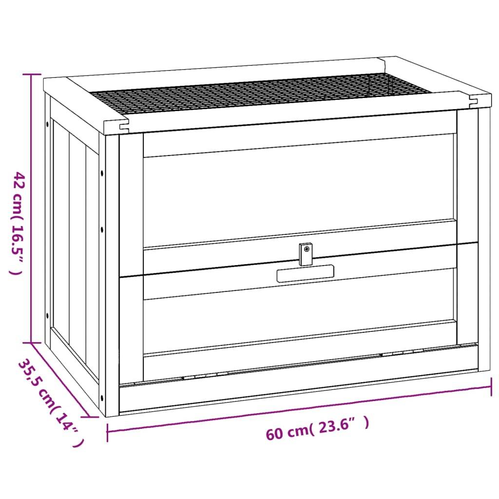 Cage à hamster - Cage pour hamsters 60x35,5x42 cm bois massif de sapin - Image 9