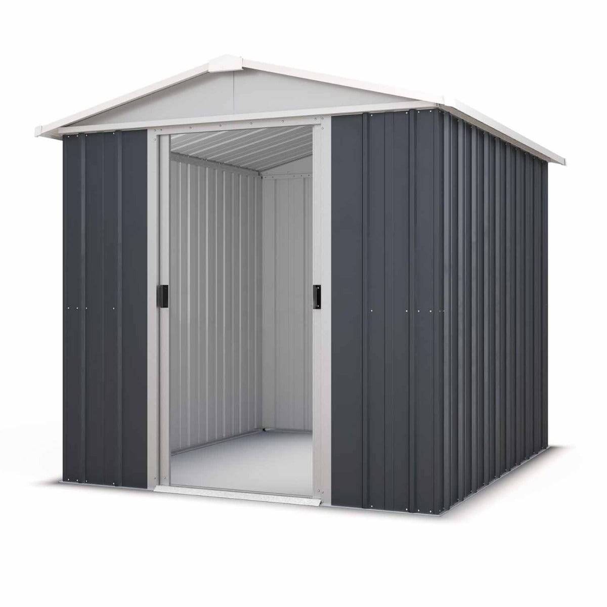 Yardmaster - Abri de jardin métal anthracite Yardmaster 2,3 m² + kit d'ancrage - Image 3