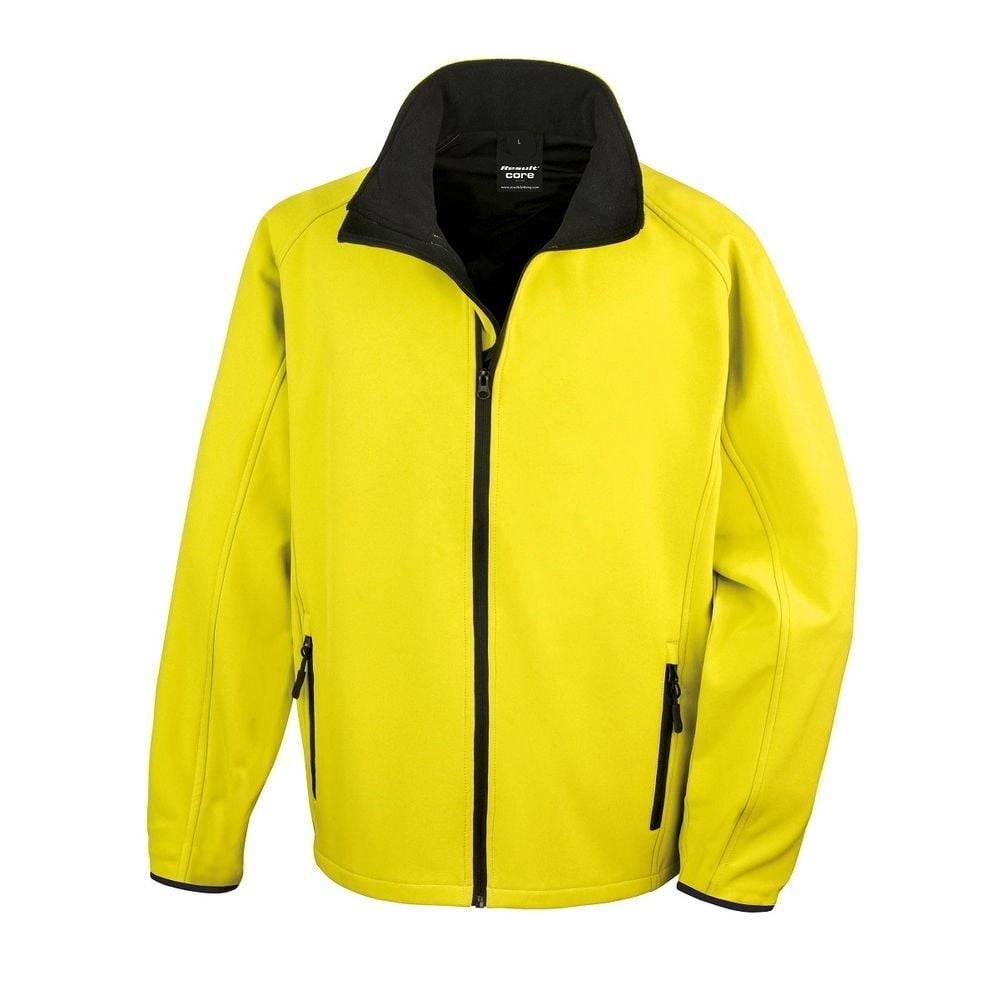 Veste Softshell Homme Result Core Printable Jaune XL