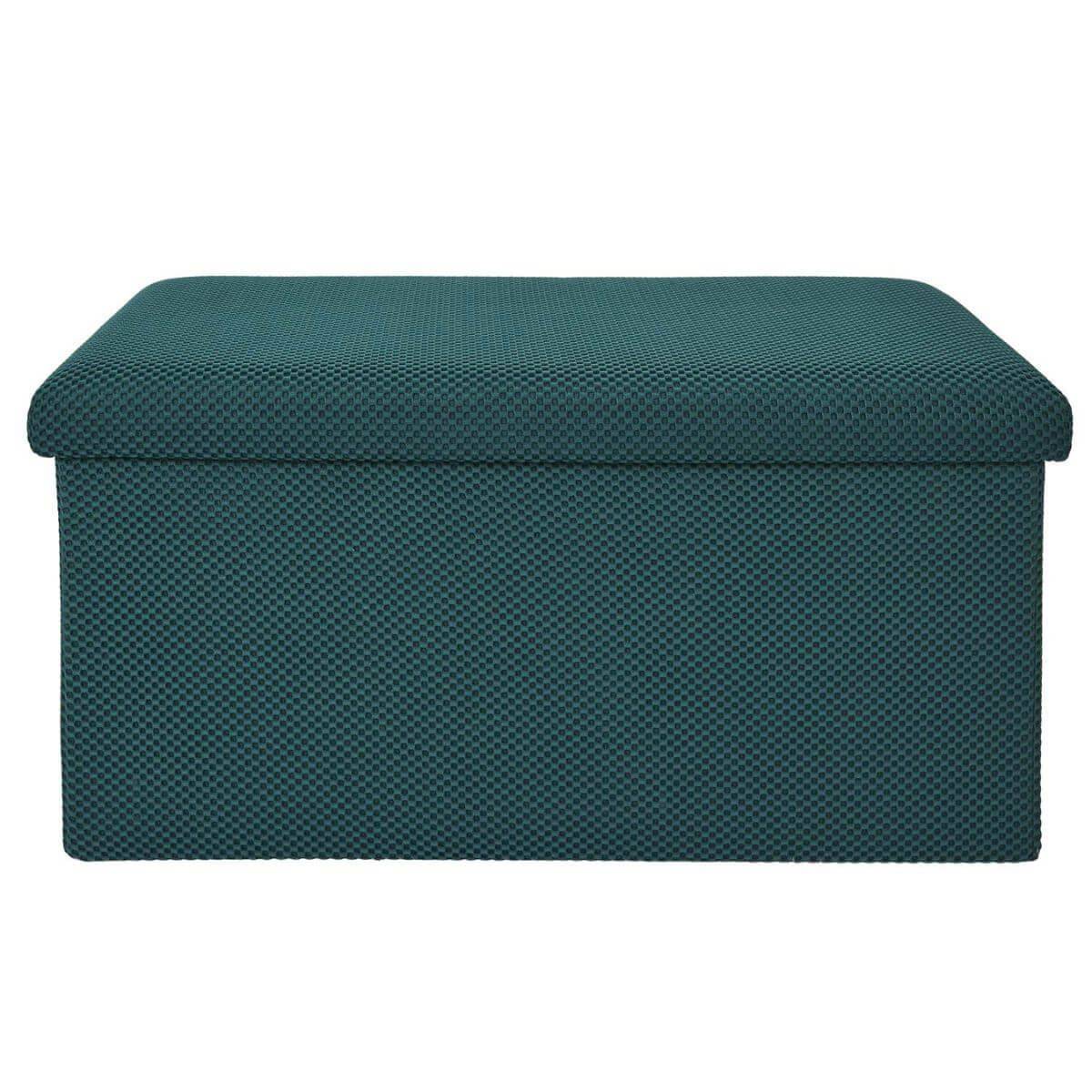 ALTOBUY - Banc coffre pliable en tissu texturé maille 3D bleu - ELECTRON - Image 7