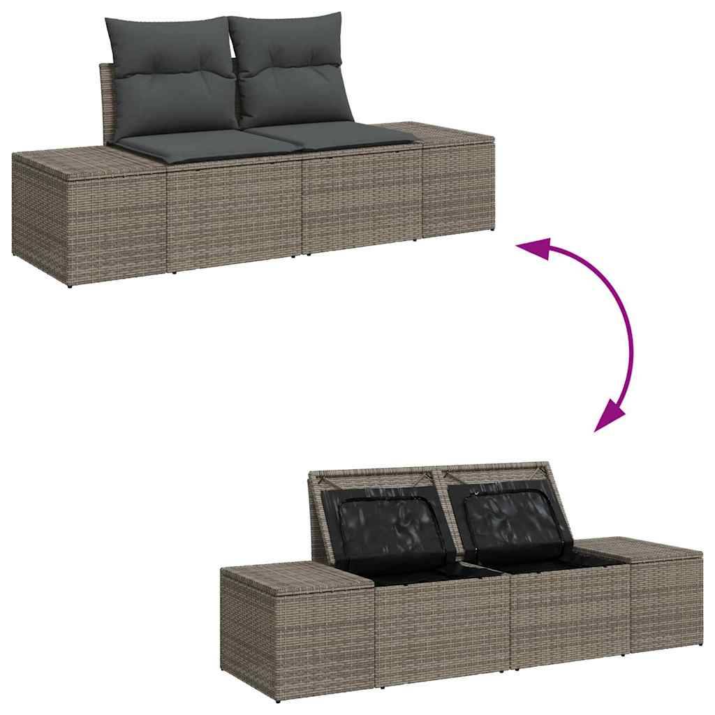 Set Détente Jardin Gris 5 Pièces avec Canapés Latéraux et Table Basse – ComfortXL Outdoor Living - Image 8