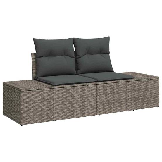 Set Détente Jardin Gris 5 Pièces avec Canapés Latéraux et Table Basse – ComfortXL Outdoor Living - Image 4