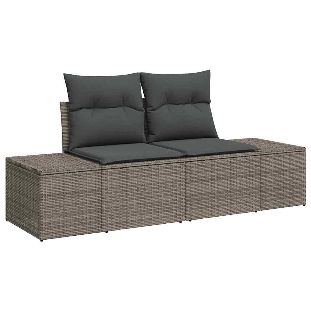 Set Détente Jardin Gris 5 Pièces avec Canapés Latéraux et Table Basse – ComfortXL Outdoor Living - Image 4