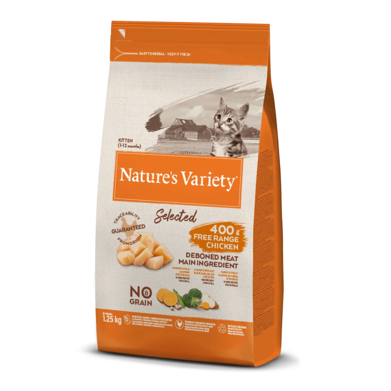 CROQUETTE CHATON - SELECTED POULET - NATURE'S VARIETY 1,25 kg - Image 1