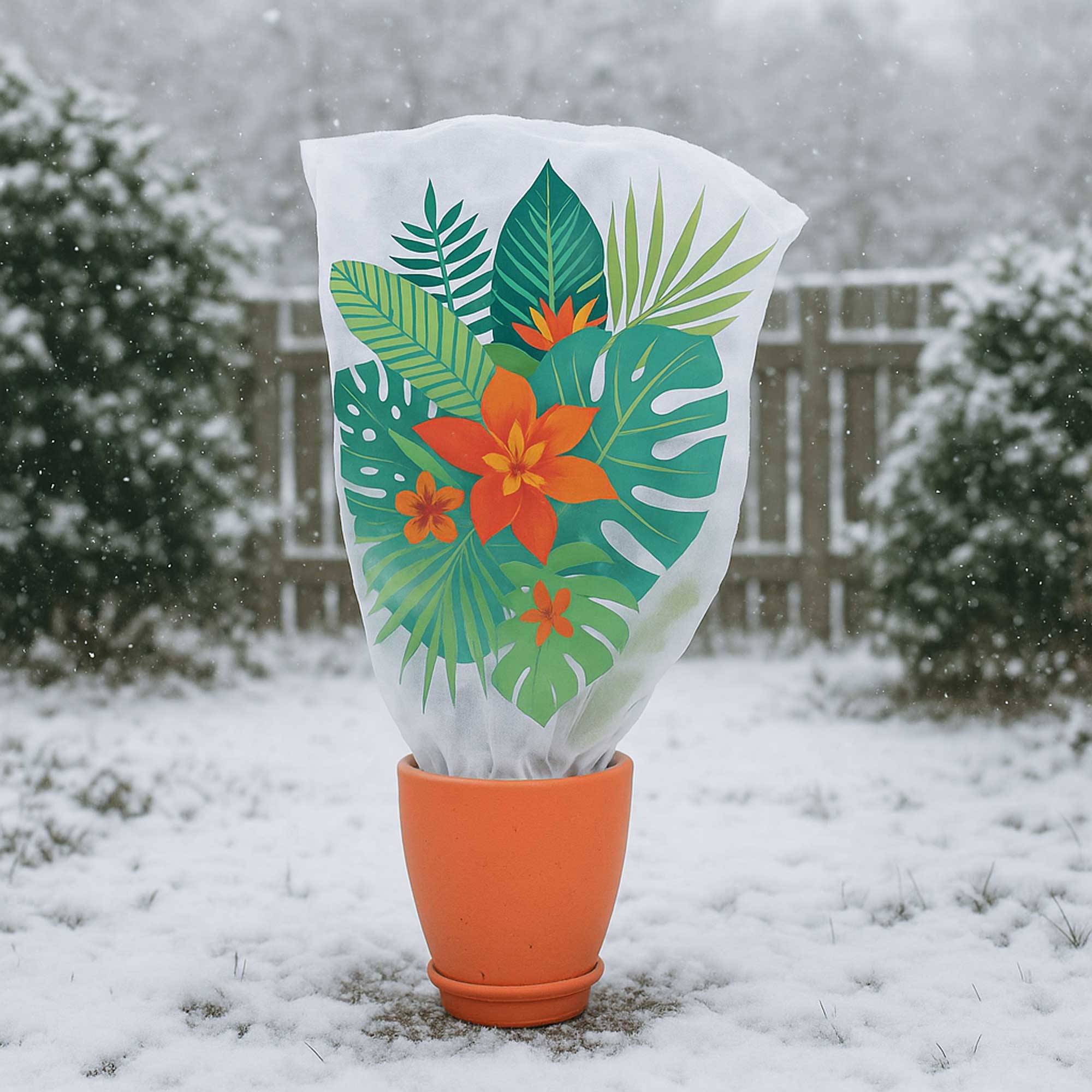 Housse d'hivernage 50g/m2 WERKA PRO imprimée - Motif Végétation - Image 3