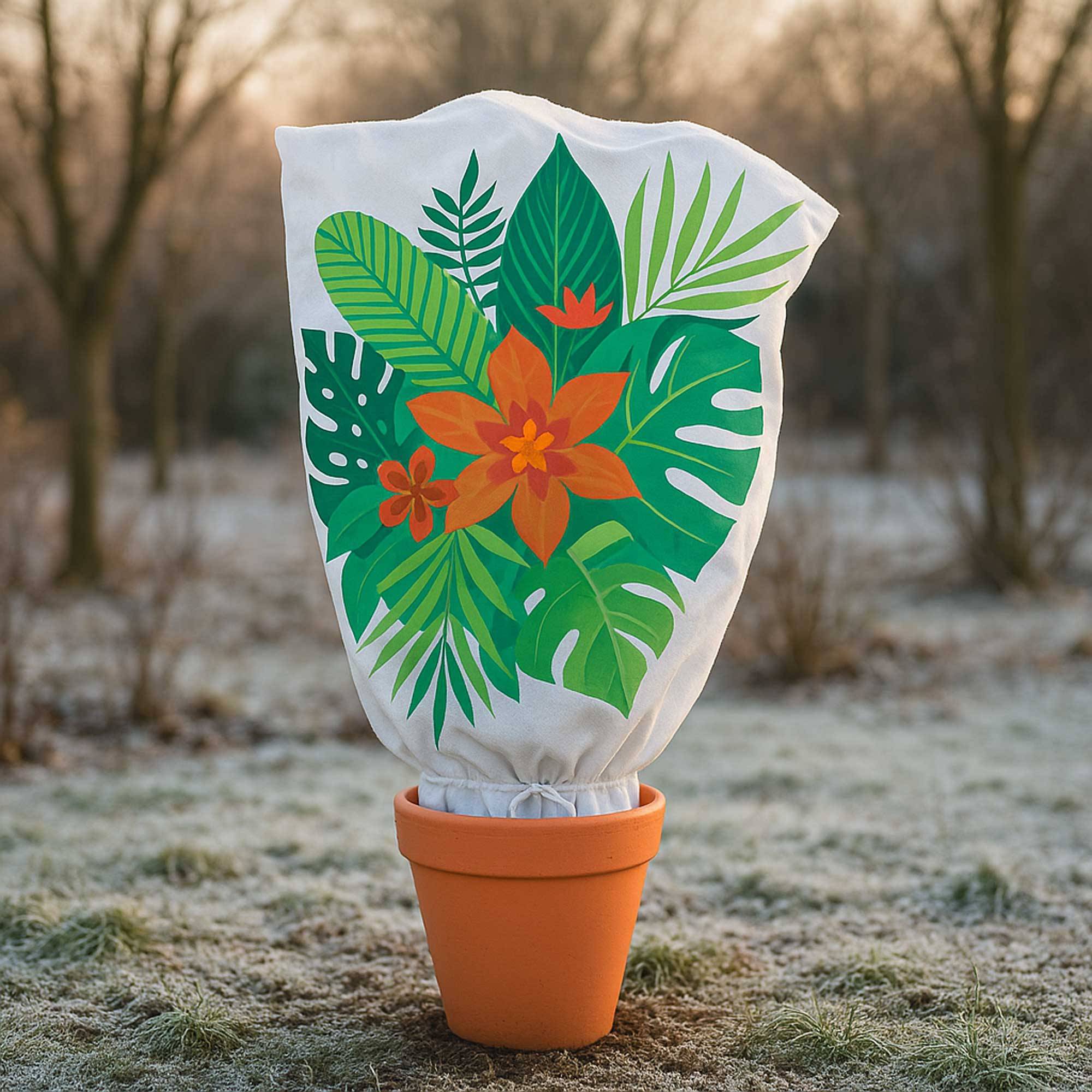 Housse d'hivernage 50g/m2 WERKA PRO imprimée - Motif Végétation - Image 2