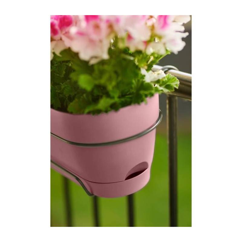 Elho - Planteur Rectangle Vibia - Plastique - Réservoir - ø50 - Rose Poussiere - Image 6