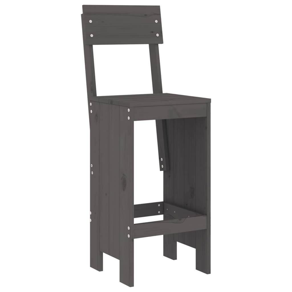 Vidaxl - Ensemble de bar de jardin 5 pcs-Salons de jardin gris bois de pin massif 923779 - Image 4