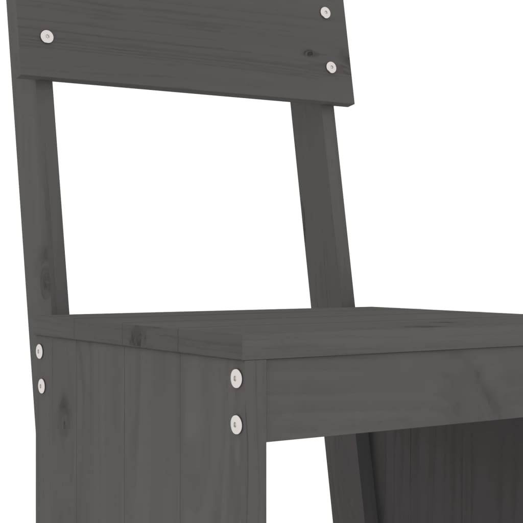 Vidaxl - Ensemble de bar de jardin 5 pcs-Salons de jardin gris bois de pin massif 923779 - Image 6