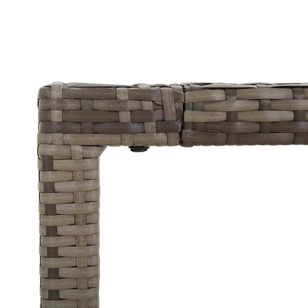 ComfortXL - Table de Jardin 8 Personnes 190x90cm en Résine Tressée Grise et Plateau Verre – ComfortXL Outdoor Living - Image 6
