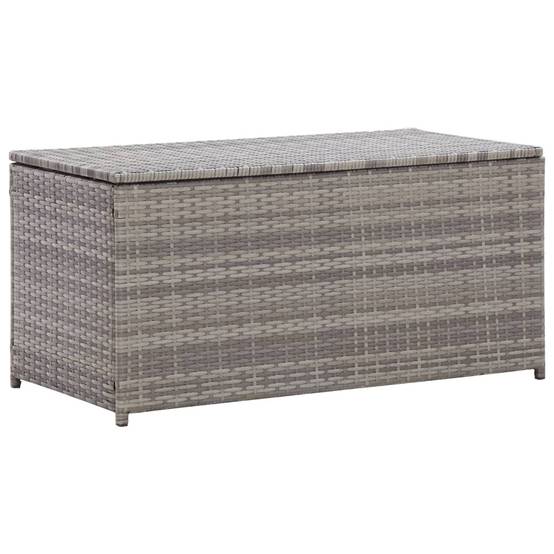 Coffre de rangement - Boîte de rangement extérieure - Coffre de jardin résine tressée 100x50x50 cm gris MP184 - Image 1