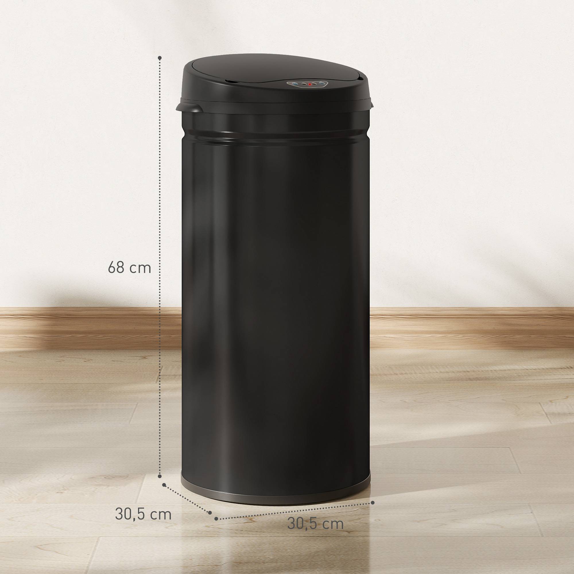 Sans Marque - Cube cuisine automatique 42 L capteur infrarouge essuie-glaces automatiques acier inoxydable noir érable - Image 5