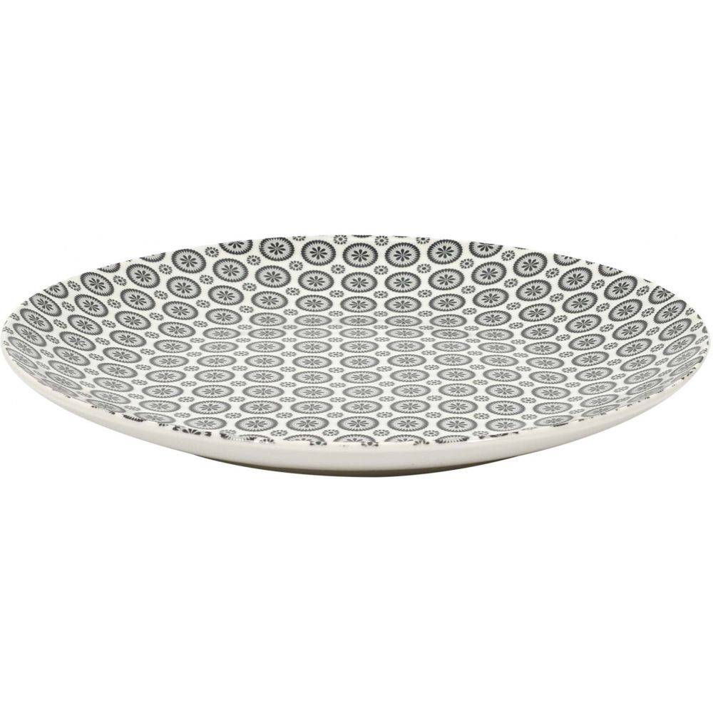The Home Deco Factory - Assiette en porcelaine imprimée Cottage 25 cm (Lot de 6) - Image 3