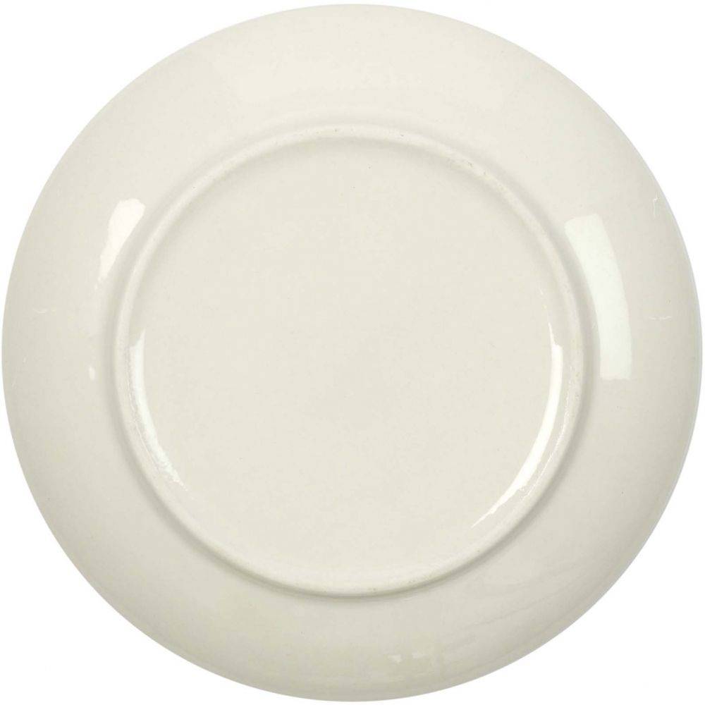 The Home Deco Factory - Assiette en porcelaine imprimée Cottage 25 cm (Lot de 6) - Image 4