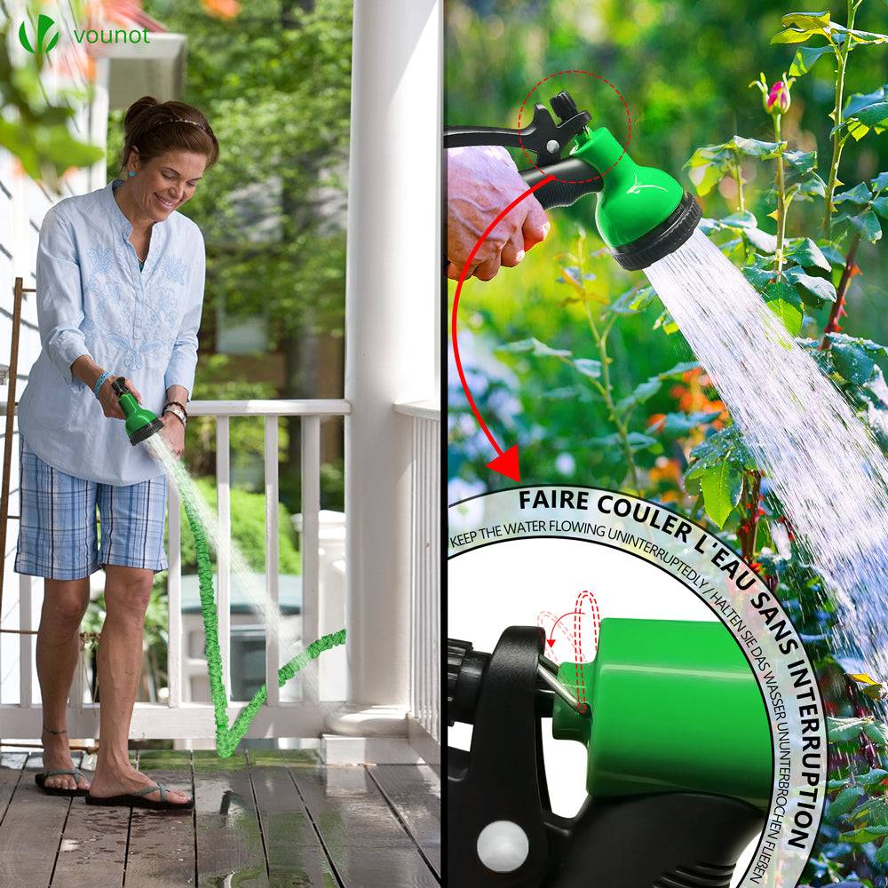 Tuyau d’Arrosage Extensible 30m avec Accessoires vert - Image 6