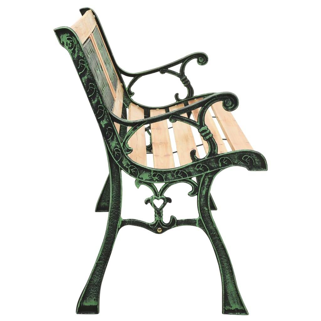 PANGIVO - Banc de jardin bois et fontes naturel 122 x 54 x 73 cm, Poids:12.8kg - PANGIVO - Image 3