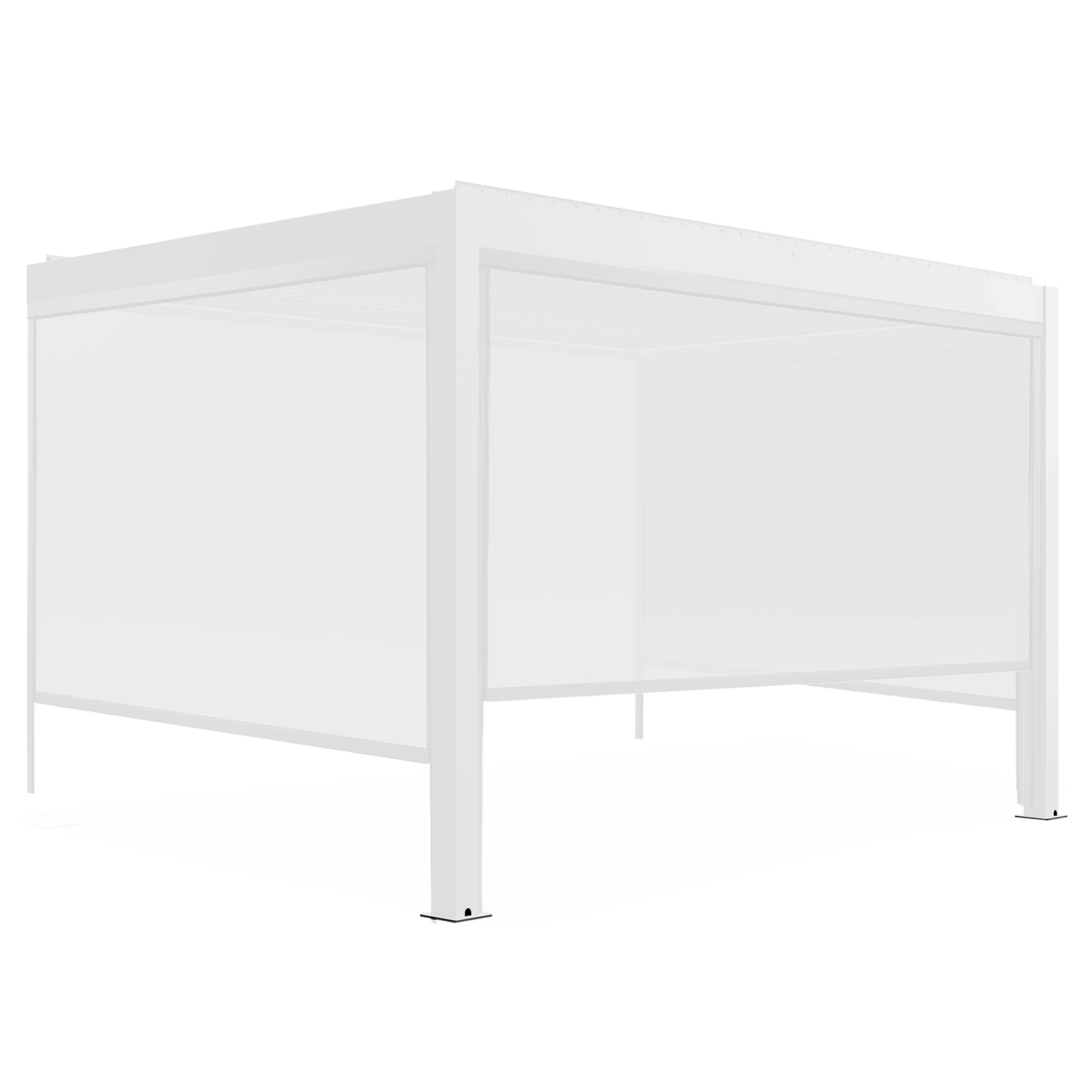 Oviala - Pergola bioclimatique adossée et motorisée éclairée 3x4m et 3 stores - Oviala - Image 2