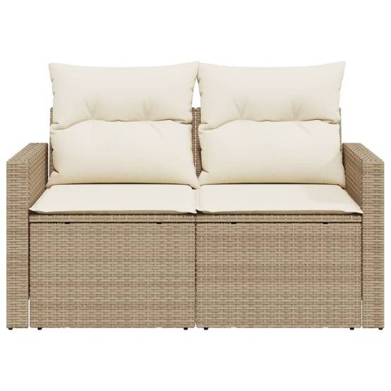 ComfortXL - Canapé Extérieur 2 Places Résine Tressée Beige avec Tablette Latérale Pliable Pratique – ComfortXL Outdoor Living - Image 5