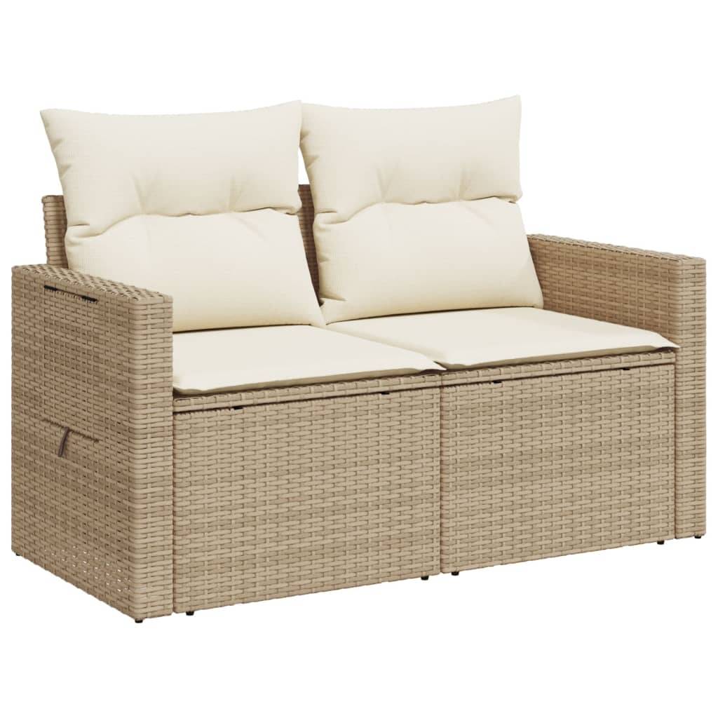ComfortXL - Canapé Extérieur 2 Places Résine Tressée Beige avec Tablette Latérale Pliable Pratique – ComfortXL Outdoor Living - Image 4