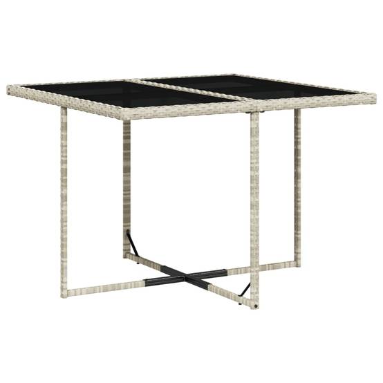 ComfortXL - Table et Chaises de Jardin Compactes 5 Pièces Rotin Synthétique Gris Clair Dossiers Rabattables Pratiques – ComfortXL Outdoor Living - Image 4