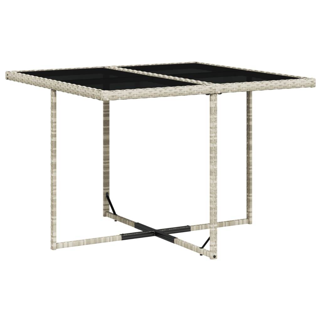 ComfortXL - Table et Chaises de Jardin Compactes 5 Pièces Rotin Synthétique Gris Clair Dossiers Rabattables Pratiques – ComfortXL Outdoor Living - Image 4