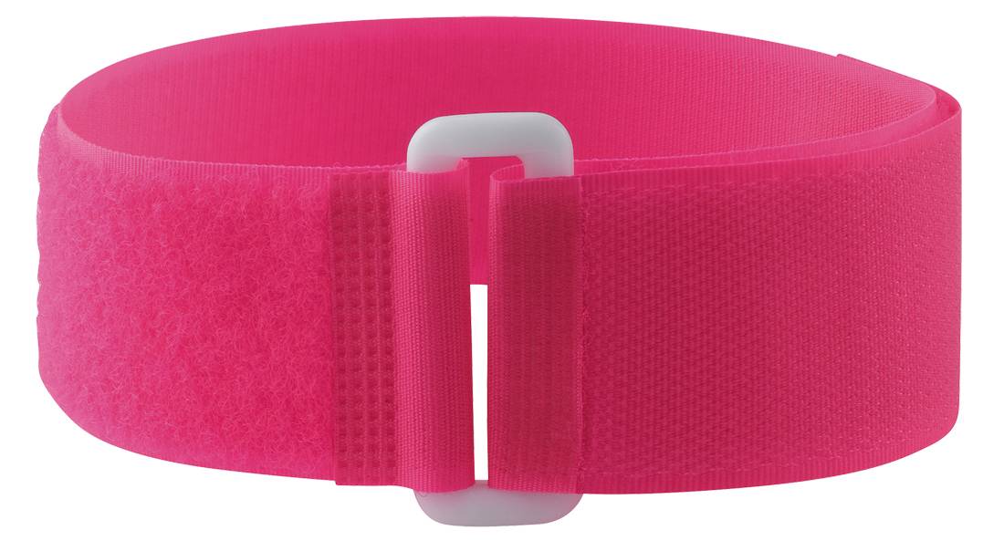 Kamer - 5 Bracelets auto-agrippants fluo avec passant rose - Image 1