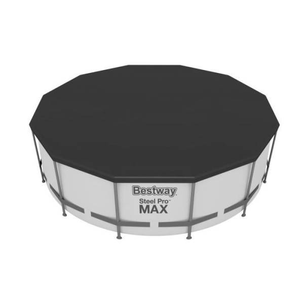 Bestway - Kit Piscine hors sol tubulaire BESTWAY Steel Pro Max - 366 x 122 cm - Ronde (Livrée avec un filtre a cartouche, échelle, bâch - Image 3