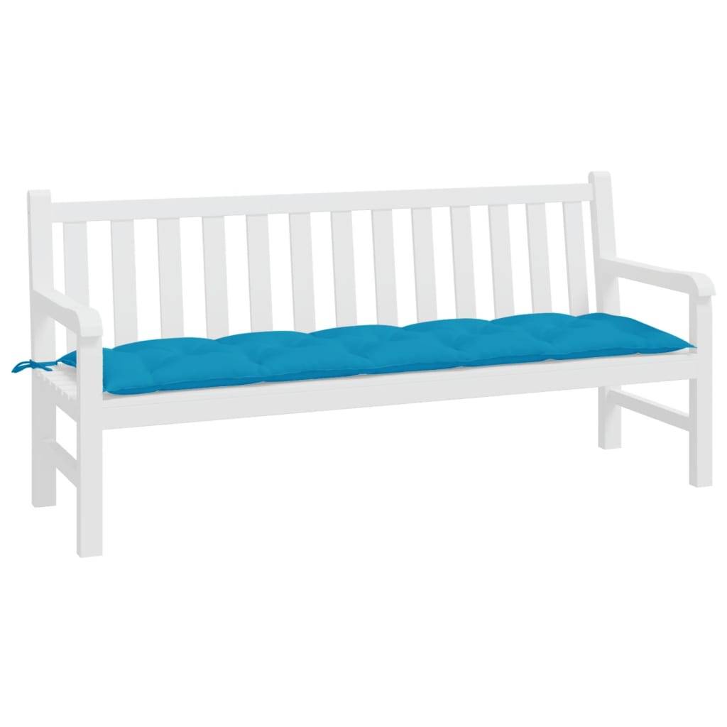 Coussin de banc de jardin bleu clair 180x50x7 cm tissu oxford P110 - Image 3