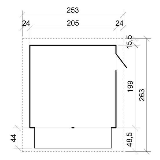 Timbela - Maison de jardin en bois H232x253x263 cm / 4 m² - Étal de marché en bois avec comptoir - Bar jardin - 17 mm d’épaisseur - Timbela M149Z - Image 6