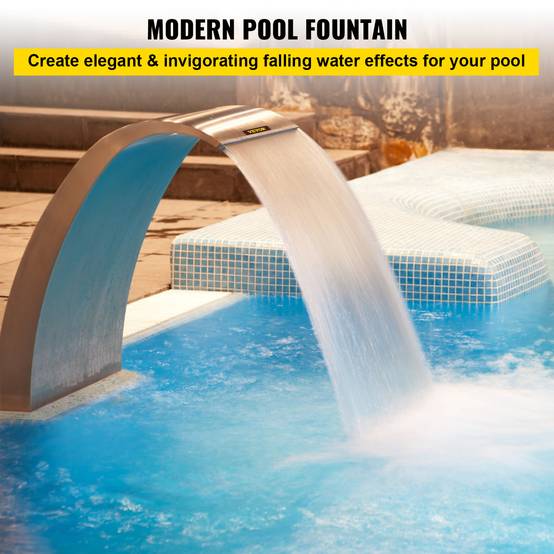 Vevor - VEVOR Fontaine de piscine 30x60 cm, acier inoxydable 304. Cascade pour bassin extérieur, décoration jardin. - Image 2