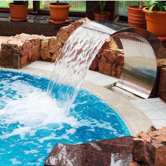 Vevor - VEVOR Fontaine de piscine 30x60 cm, acier inoxydable 304. Cascade pour bassin extérieur, décoration jardin. - Image 8
