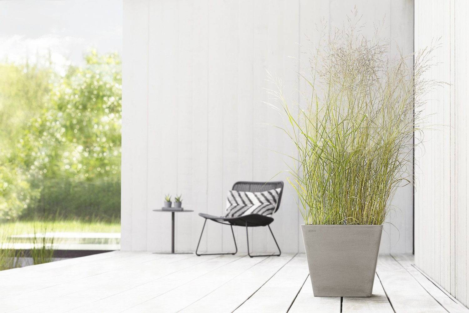 Ecopots - Pot Carré Rotterdam 40 Taupe - 40 x 40 x H. 35 cm - 37,6 L ECOPOTS - Image 5