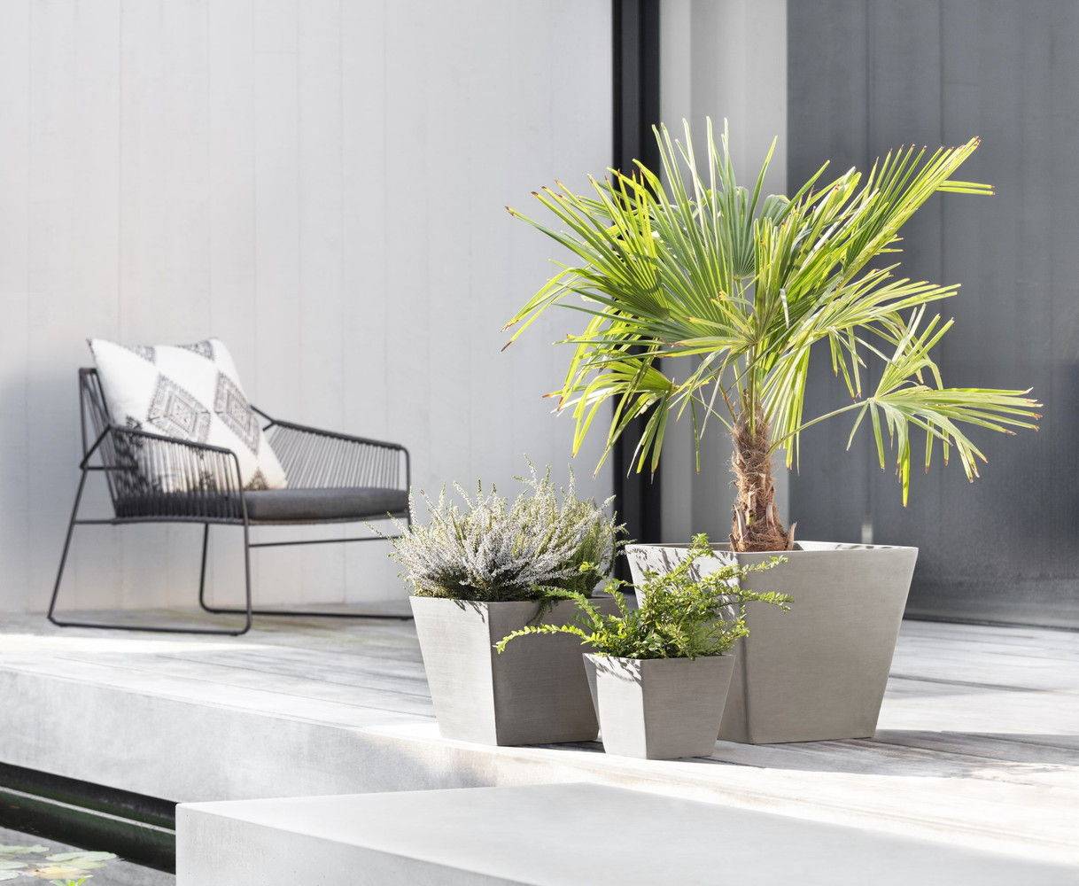 Ecopots - Pot Carré Rotterdam 40 Taupe - 40 x 40 x H. 35 cm - 37,6 L ECOPOTS - Image 4