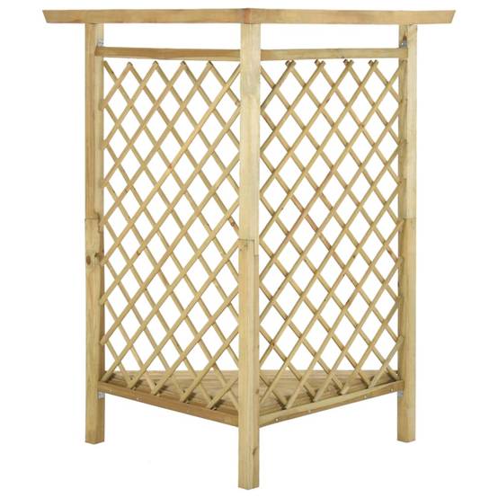 Pergola d'Angle avec Banc Bois Pin Support Rosiers Jardin 166x81x174cm - ComfortXL Outdoor Living - Image 4