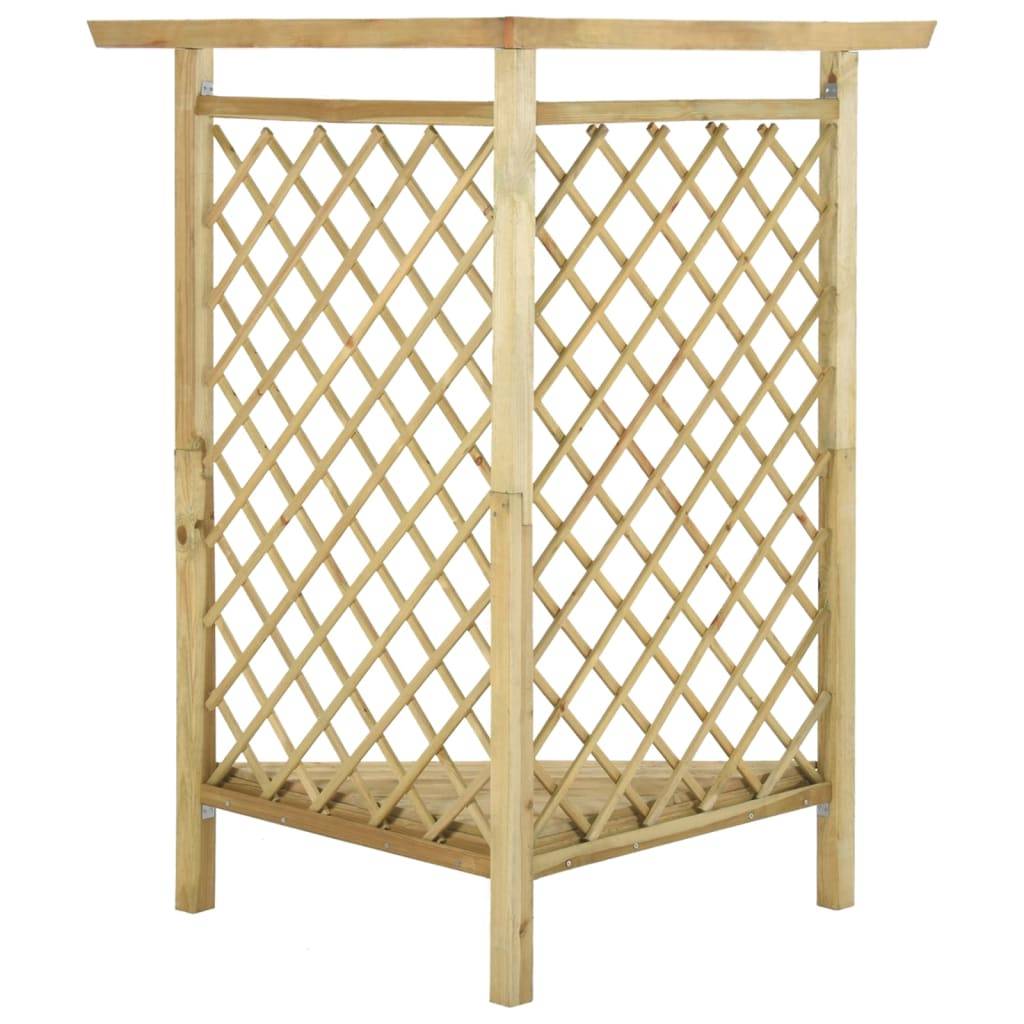 Pergola d'Angle avec Banc Bois Pin Support Rosiers Jardin 166x81x174cm - ComfortXL Outdoor Living - Image 4