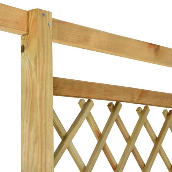 Pergola d'Angle avec Banc Bois Pin Support Rosiers Jardin 166x81x174cm - ComfortXL Outdoor Living - Image 5