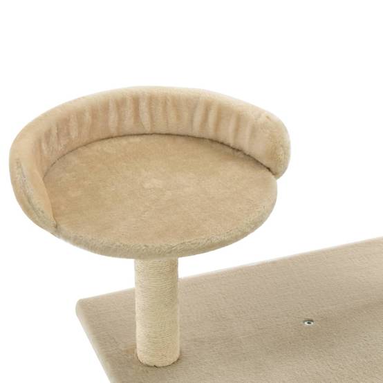 Arbre à chat bois et sisal beige 70 x 45 x 95 cm - PANGIVO - Image 5