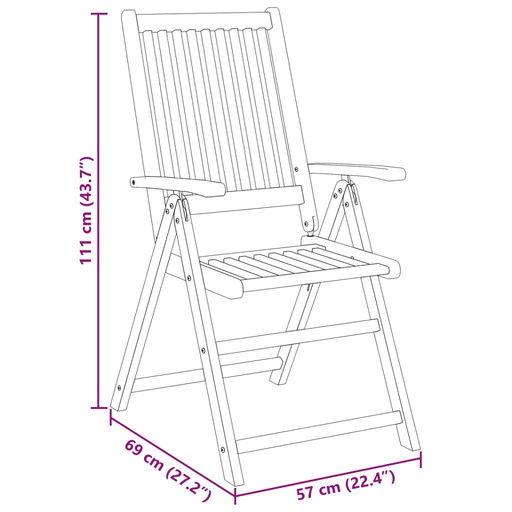 Ensemble de 5 pcs table de jardin avec chaises - mobilier de jardin Bois d'acacia solide-JU2726 - Image 10