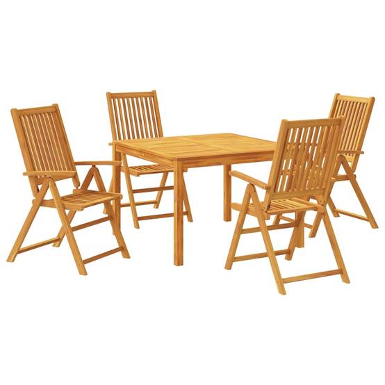 Ensemble de 5 pcs table de jardin avec chaises - mobilier de jardin Bois d'acacia solide-JU2726 - Image 1