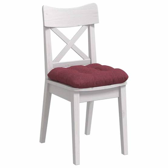 Lot de 4 Coussins de Chaise Tissu Housse Amovible pour Salle à Manger Bordeaux 45x45 cm – ComfortXL Outdoor Living - Image 3