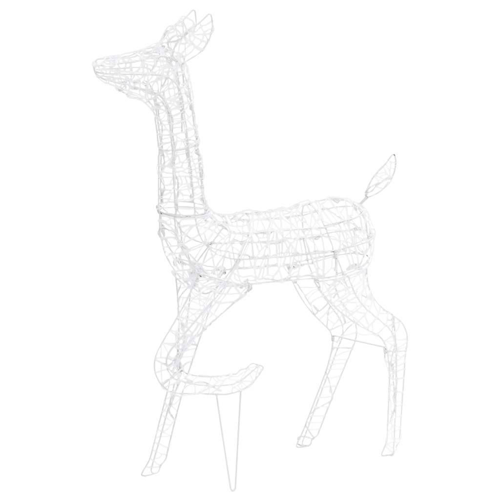 Famille 2 Rennes de Noël Lumineux Acrylique Déco Jardin Blanc Froid – ComfortXL Outdoor Living - Image 7
