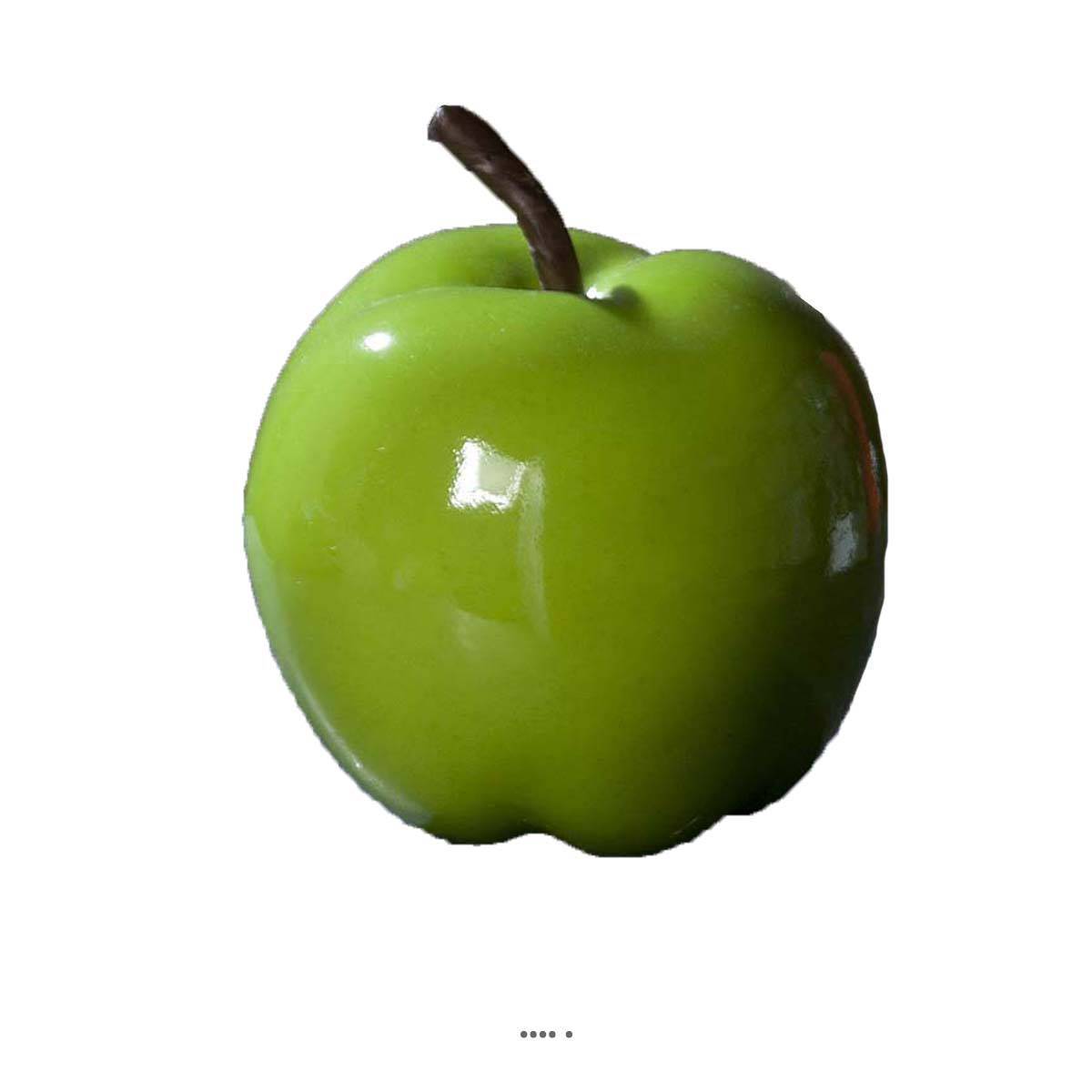 Artificielles - Pomme artificielle Verte brillante D 14 cm. Tres bel objet déco. - Image 2